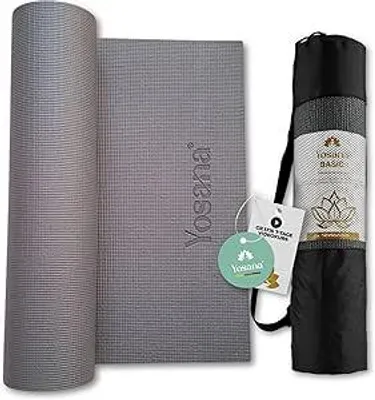 Produktbild von Yogamatte inkl. Tragetasche & Videokurs I Rutschfeste Yogamatte I Weiche Gymnastikmatte I Sportmatte 183 x 60 cm I Fitnessmatte I Pilatesmatte 6 mm dick