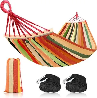 Immagine prodotto di Amaca per due persone con borsa da trasporto e design salvaspazio, ideale per il campeggio e la spiaggia