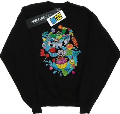 Produktbild von DC Comics - "Teen Titans Go Candy Mania" Sweatshirt für Damen BI41449 (XL) (Schwarz)
