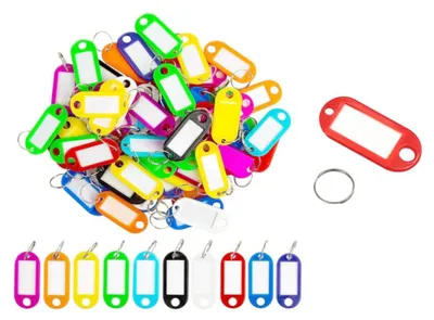Produktbild von Leantoys Schlüsselanhänger Set 100 Stück MIX Farben