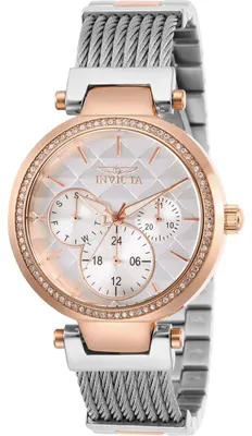 Produktbild von Invicta Angel 28922 Damenuhr - Quarzwerk - Edelstahl mit weißem Zifferblatt - 36 mm
