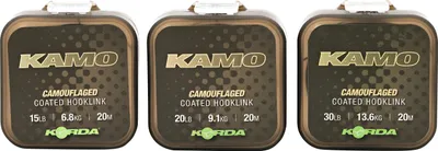 Produktbild von Korda Kamo Coated Hooklink 20m - Vorfachmaterial, Tragkraft:30lbs/13.6kg