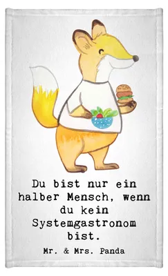 Produktbild von Mr. & Mrs. Panda Handtuch Systemgastronom Herz - Weiß - Geschenk, Klein, gäste wc, Gästehandtuch Bunt, Kleines, Frotteetuch