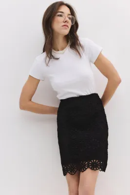 Produktbild von Gefütterter Minirock aus Spitze, Black, L