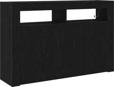 Produktbild von Langlebige Sideboard Schwarz Eiche Technisches Holz 116 x 30 x 75 cm - Kommoden Möbel980815