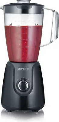 Image de SEVERIN SM 3707, Mixeur de table, 1,5 l, fonction pulsée, broyeur à glace, 600 W, noir