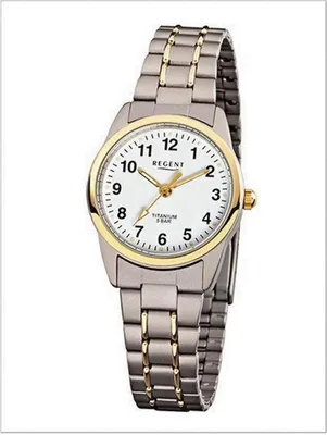 A studio shot of a women's watch against a white background.