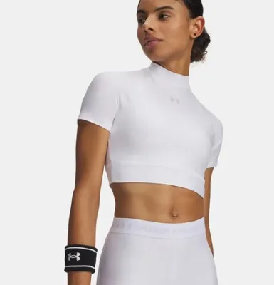 Obrázek produktu pro Under Armour HeatGear Crop Mock SS-WHT - S