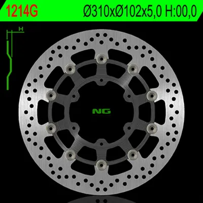 Obrázek produktu pro NG BRAKES Bremsscheibe schwimmend rund (Innenaufnahme Aluminium)