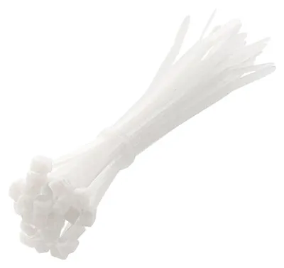 Produktbild von Nylon-Kabelbinder 3,6 x 140 mm, 25 Stück, Weiß – UV- und temperaturbeständig aus PA66, ideal für den Außeneinsatz | Högert Technik