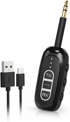 Productafbeelding van Bluetooth adapter audio 5.4 - 2 in 1 zender/ontvanger - jack 3,5 mm AUX - lage latency voor draadloos geluid