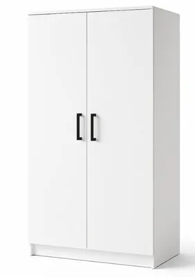 Produktbild von Kleiderschrank 2-türig  – 90 cm Weiß Matt