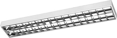 Produktbild von GTV - LED Rasterleuchte 2x120cm T8 Anbau - Leuchten Rasteranbauleuchte Stahlblech  vorverdrahtet für Led Röhren Büroleuchte Deckenleuchte Deckenlampe Bürolampe (Ohne Leuchtmittel)