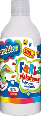 Produktbild von Plakatfarbe weiß in Flasche 500ml Bambino