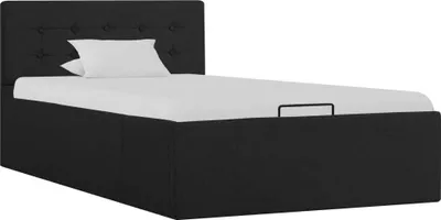 Produktbild von vidaXL Stauraumbett Hydraulisch Dunkelgrau Stoff 90×200 cm