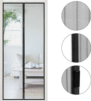 Obrázok produktu pre Jiubiaz 120 X 240cm Magnetická zástena proti hmyzu Zástena proti hmyzu Záclona proti komárom Samozatváracia zástena bez vŕtania
