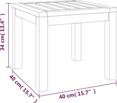 vidaXL Gartenhocker mit Kissen 2 Stk. 40x40x42 cm Massivholz Akazie