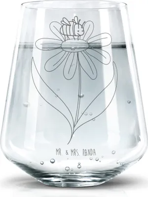 Produktbild von Mr. & Mrs. Panda Glas Hummel Blume - Transparent - Geschenk, Wasserglas, Trinkglas, Natur, Biene, Saftglas, Lustige Sprüche, Hummeln, Tumbler, Trinkgefäß, Wespe