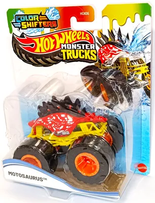 Produktbild von Hot Wheels Monster Trucks Color Shifters MOTOSAURUS Vehicle, Monstertruck, 3 Jahr(e), Metall, Kunststoff, Mehrfarbig