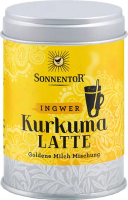 Produktbild von Sonnentor Kurkuma Latte Ingwer , 60 g, Kurkuma-Latte, 1 Stück(e), 301 kcal, 1260 kJ, 3,88 g