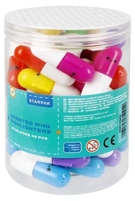 Zdjęcie produktu dla Mini zakreślacze zapachowe, mieszanka kolorów, 48 sztuk.
