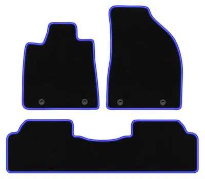 Produktbild von Fußmatten Velours Schwarz/Blau für Lexus RX III Hybrid 2008-2015 Set 3-tlg