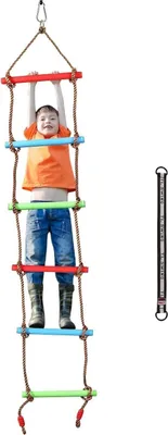 Productafbeelding van Touwladder voor Kinderen, 2 m met Zes Plastic Treden