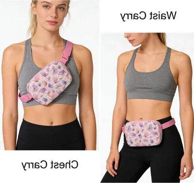 Hüfttasche mit verstellbarem Schulterriemen in Rosa, ideal für Damen beim Einkaufen, Wandern und Festivals
