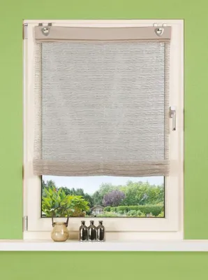 Produktbild von Home Wohnideen Raffrollo Effektvoile stein 140 x 80 cm