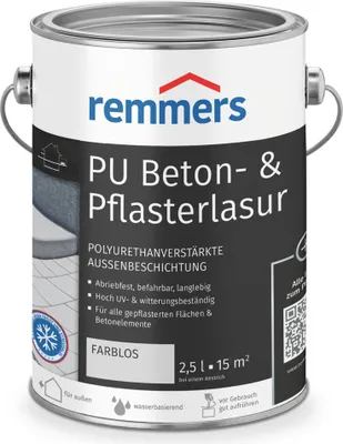 Produktbild von Remmers PolyurethanBeton- & Pflasterlasur transparent 2,5 l, Beton- und Bodenfarbe