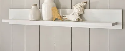 Produktbild von Wandboard "Fiastra" weiß Pinie Landhaus Wandregal 150 cm