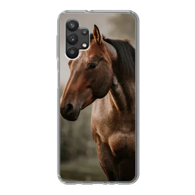 Produktbild von MuchoWow® Handyhülle Schutzhülle Hülle für Samsung Galaxy A32 5G Pferd - Licht - Wald Silikon Softcase Handy Hülle - Softcase