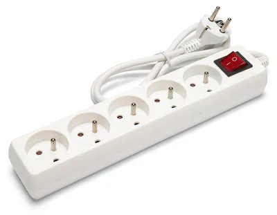 Produktbild von Velamp MULTIP-FR-I-5 Steckdosenleiste mit 5 Steckdosen 10/16 A + Schalter – 3G1