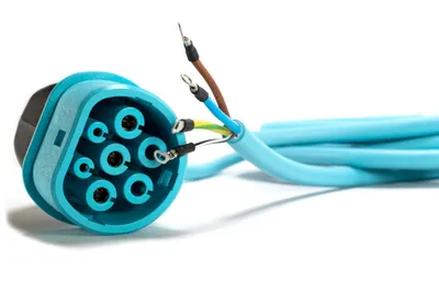 Image de Type 2 prise de charge voiture électrique EV 5 m câble de charge 20A bleu (1m=9,98€)