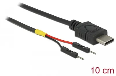 Produktbild von DeLOCK 85418, 0,1 m, USB C, Schwarz