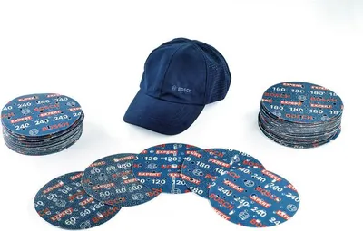 Image de Kit abrasif EXPERT 0780 150 mm + casquette - BOSCH - 061599766U