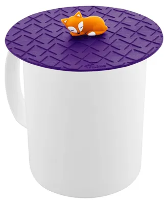 Silikondeckel für Tasse, 10 cm, Schlafender Fuchs