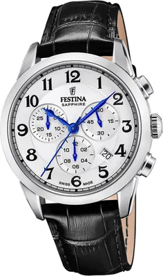 Obrázek produktu pro Pánské hodinky Festina s koženým řemínkem černé D2UF20041/1