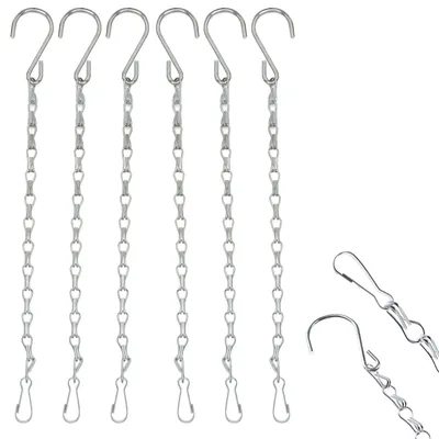 Immagine prodotto di 6 catene metalliche da 50 cm per appendere vasi da fiori sospesi