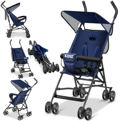 Produktbild von KIDIZ® Kinderwagen CITY Buggy Kinderbuggy klappbar Sportwagen Faltbar 360° 4-Zoll-Räder Inkl. Sonnen- und Regenverdeck zusammenklappbar 5-Punkt-Sicherheitsgurt ab 6 Monate