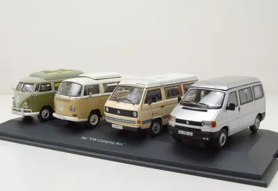 Produktbild von Schuco 450359100 Set VW T1 - T4 Bus Camping 1:43