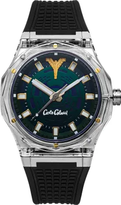 Produktbild von CARLO COLUCCI Herrenuhr Quarzuhr schwarz / grün / blau onesize Herren 45 mm CC503-1