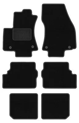 Zdjęcie produktu dla Dywaniki samochodowe welurowe LUX do: OPel Zafira A (1999-2005, minivan 7osób) czarne, z mocowaniami