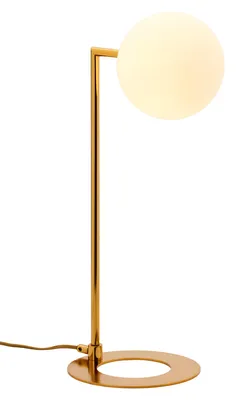 Zdjęcie produktu dla Lampa stołowa FEME złoto-biała 1xG9x15W szkło wym:50x16x26cm IP20 Jupiter