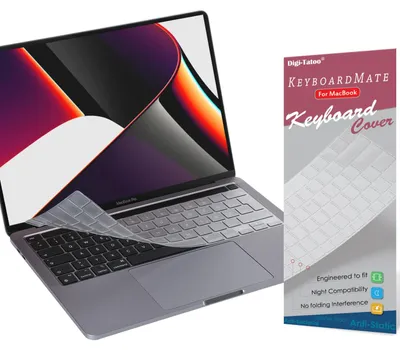 Immagine prodotto di Custodia per tastiera ultra-sottile Digi-Tatoo, compatibile con il nuovo MacBook Pro con chip M2 del 2022