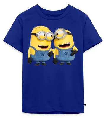Produktbild von Spreadshirt Minions Despicable Me Phil Und Stuart Kinder Premium T-Shirt, 134/140 (8 Jahre), Royalblau