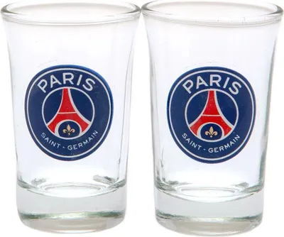Produktbild von Paris Saint Germain FC - Skleničky na panáka, Crest - 2 balení TA8736 (jedna velikost) (modrá/červená/průhledná)