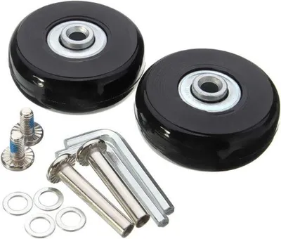Produktbild von Kofferrollen Set schwarz 50x18 mm