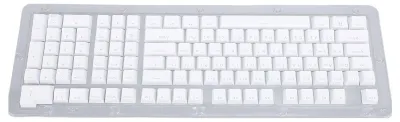 Obrázek produktu pro 112 klávesových krytek pro arabskou klávesnici – minimalistické krytky pro mechanické klávesnice s 61, 64, 68, 84, 87, 96, 98, 100, 104 a 108 kláves – bílá barva