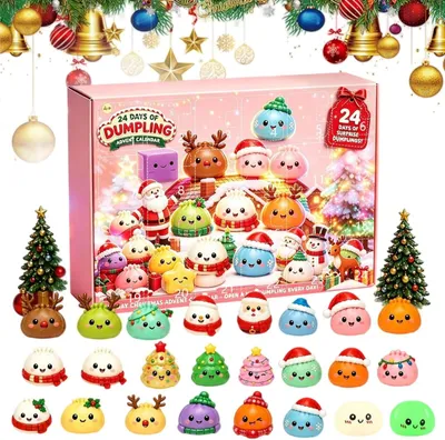 Produktbild von Squishy Weihnachten Adventskalender 2026 Quetschspielzeug-Kalender (N)